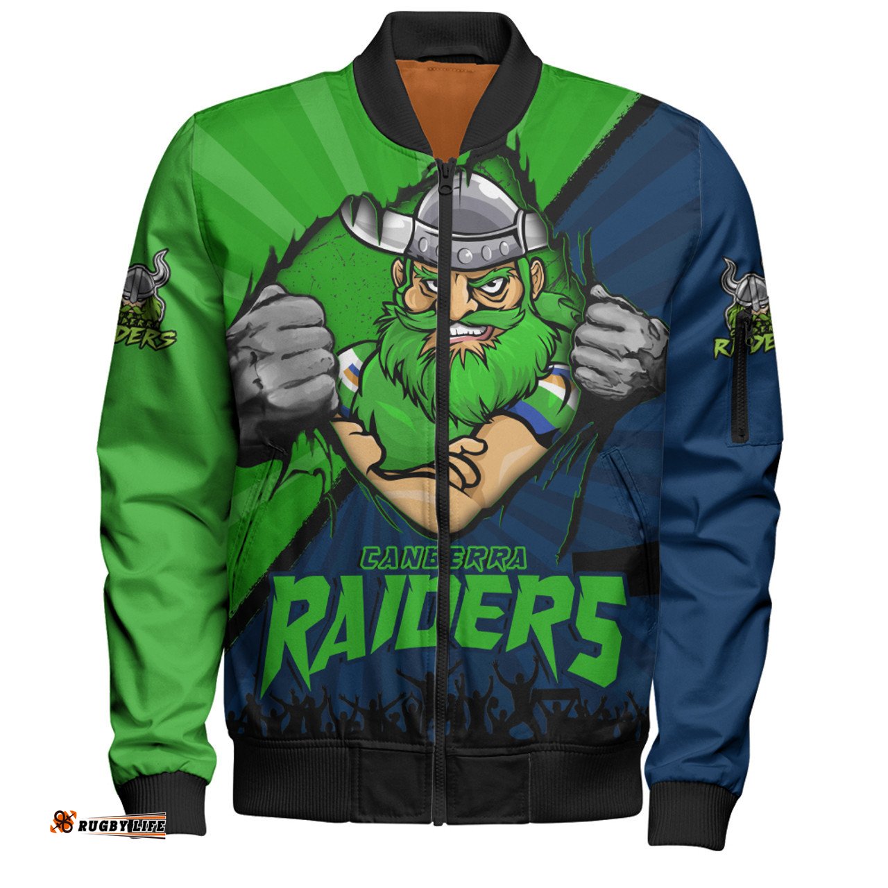 Amazing Aussie Canberra Raiders Fearless Soul Series Bomber Jacket