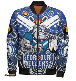 Amazing Aussie Canterbury Bankstown Bulldogs Naidoc Week Custom Bulldogs Naidoc For Our Elders Dot Art Style Bomber Jacket