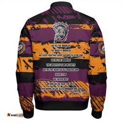 Amazing Aussie Brisbane Broncos Theme Song Inspired Bomber Jacket