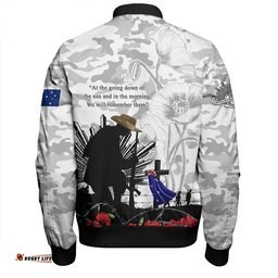 Amazing Aussie Australia Fallen But Not Forgotten Remembrance Day Tribute Bomber Jacket
