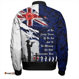 Amazing Aussie Australia Remembrance Day Lest We Forget Australian Military Tribute Blue Bomber Jacket