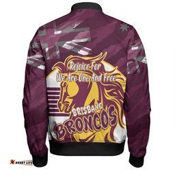 Amazing Aussie Brisbane Broncos Happy Australia Day We Are One And Free Bomber Jacket