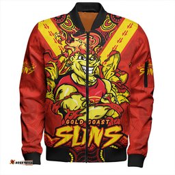 Amazing Aussie Gold Coast SUNS Ripped Legacy Of The Game Bomber Jacket