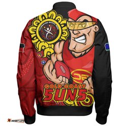 Amazing Aussie Gold Coast SUNS Power Through Generations NAIDOC Edition Bomber Jacket