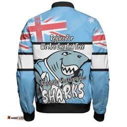 Amazing Aussie Cronulla Sutherland Sharks Happy Australia Day We Are One And Free Bomber Jacket