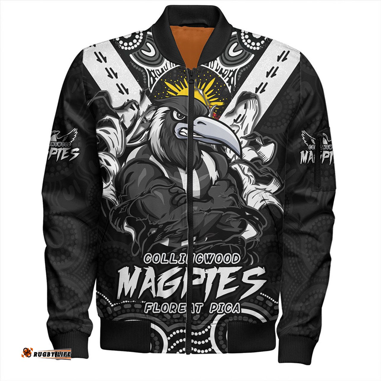 Amazing Aussie Collingwood Ripped Legacy of the Game Bomber Jacket