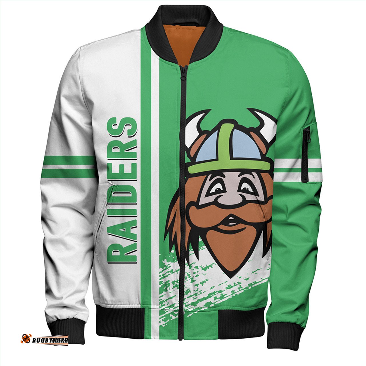 Amazing Aussie Canberra Raiders Canberra Raiders Mascot Quater Style Bomber Jacket