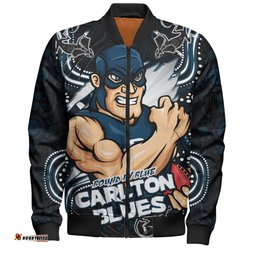 Amazing Aussie Carlton Spirit Warriors Of The Game Bomber Jacket