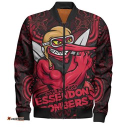 Amazing Aussie Essendon Spirit Warriors Of The Game Bomber Jacket