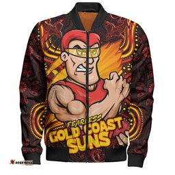 Amazing Aussie Gold Coast SUNS Spirit Warriors Of The Game Bomber Jacket