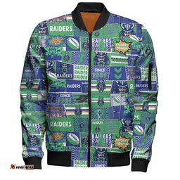 Amazing Aussie Canberra Raiders Team Of Us Die Hard Fan Supporters Comic Style Bomber Jacket