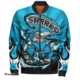 Amazing Aussie Cronulla Sutherland Sharks Premiership Series Sports Gear Bomber Jacket