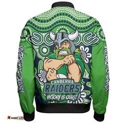 Amazing Aussie Canberra Raiders Aboriginal Inspired Tough Fan Rugby For Life Bomber Jacket