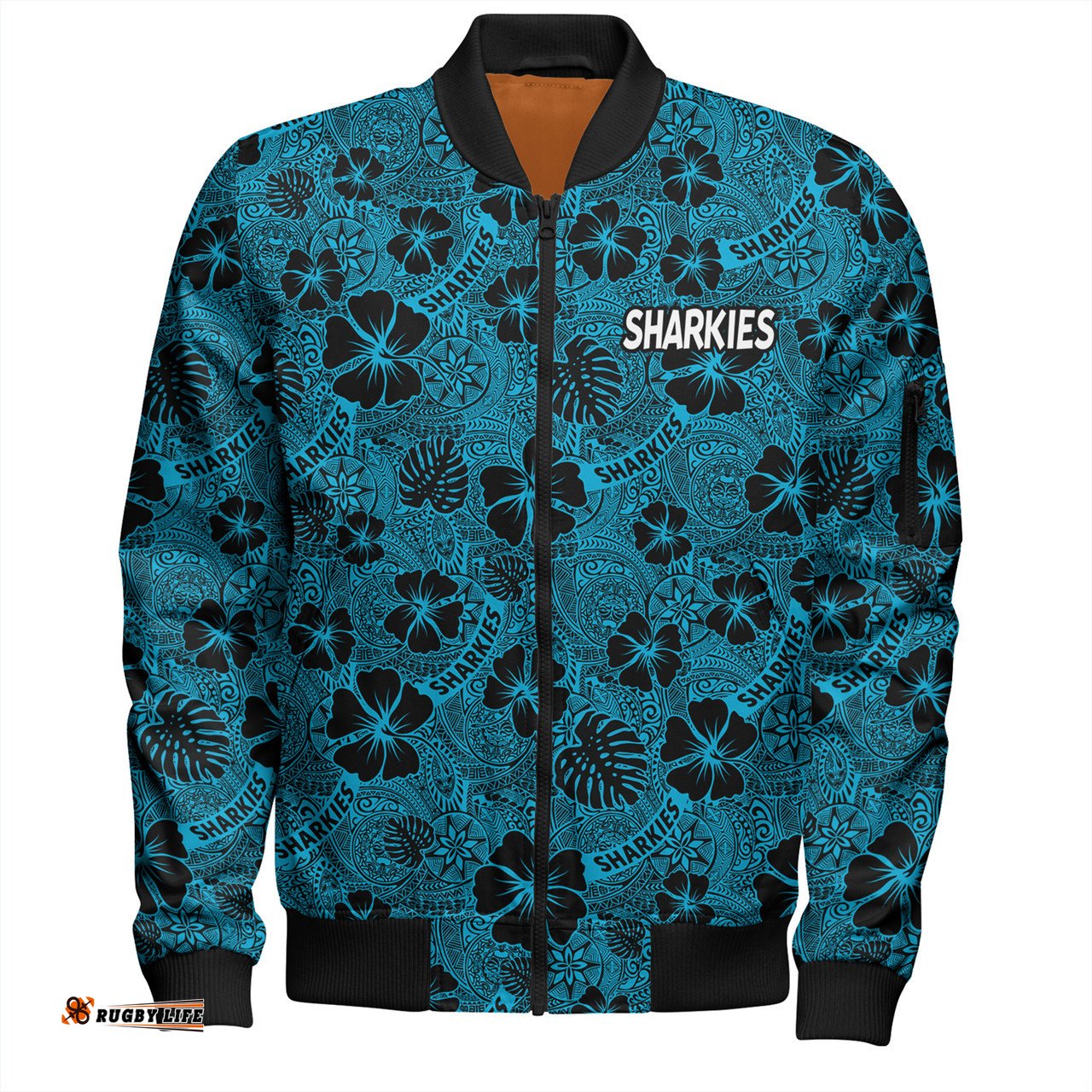 Amazing Aussie Cronulla Sutherland Sharks Scream With Tropical Patterns Bomber Jacket