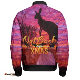 Amazing Aussie Australia Christmas Kangaroo Camping Aussie Outback Merry Christmas Bomber Jacket