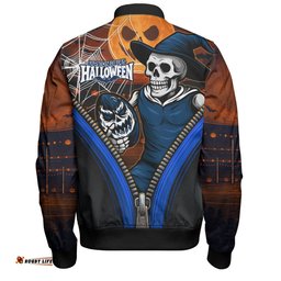 Amazing Aussie Carlton Halloween Night Reaper Bomber Jacket