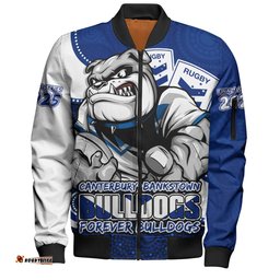 Amazing Aussie Canterbury Bankstown Bulldogs Battle For Glory Rugby Finals Edition Bomber Jacket