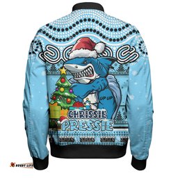 Amazing Aussie Cronulla Sutherland Sharks Aussie Ugly Christmas For Die Hard Fan Supporters Bomber Jacket