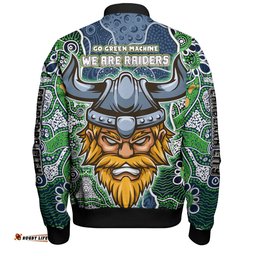 Amazing Aussie Canberra Raiders Grand Final Custom Custom Raiders Contemporary Style Of Aboriginal Painting Bomber Jacket
