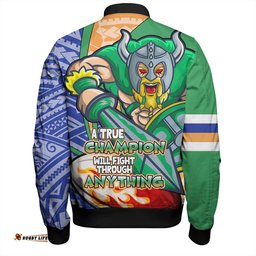 Amazing Aussie Canberra Raiders Grand Final A True Champion Will Fight Through Anything With Polynesian Patterns Bomber Jacket