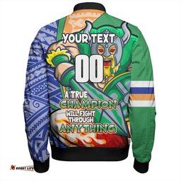 Amazing Aussie Canberra Raiders Grand Final A True Champion Will Fight Through Anything With Polynesian Patterns Bomber Jacket