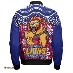 Amazing Aussie Brisbane Lions Aboriginal Inspired Tough Fan Football For Life Bomber Jacket