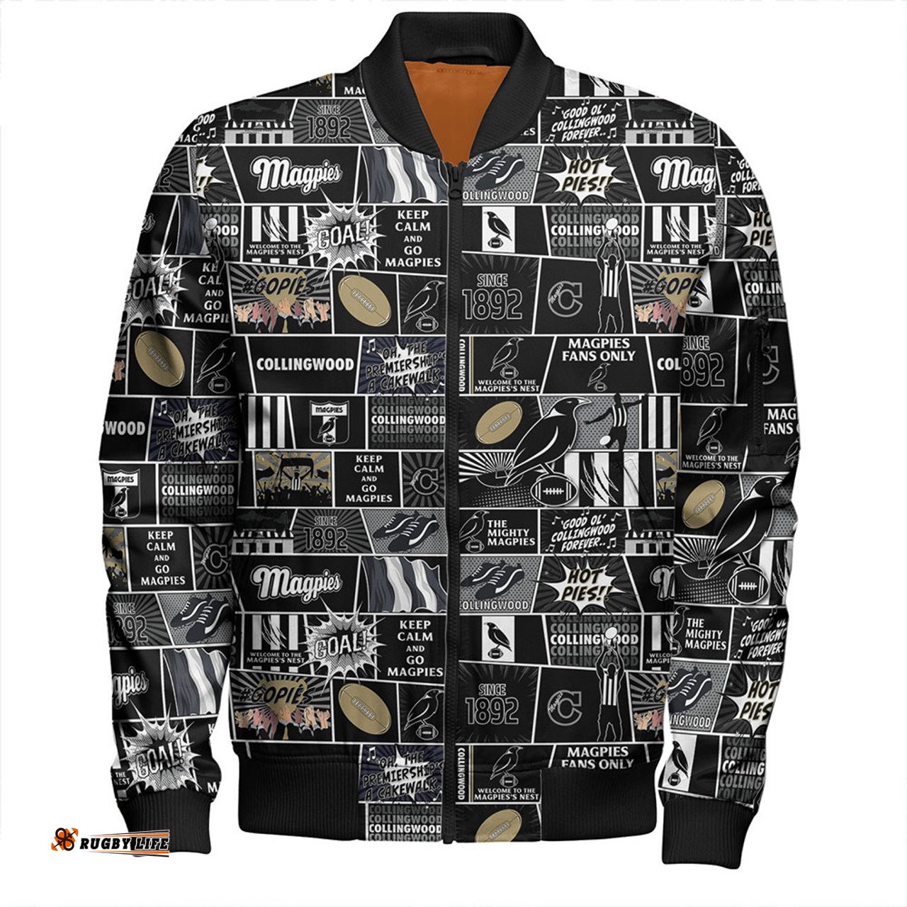 Amazing Aussie Collingwood Legacy Of The Pride Comic Style Bomber Jacket
