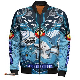 Amazing Aussie Cronulla Sutherland Sharks Naidoc Week Custom For Our Elders Home Jersey Bomber Jacket