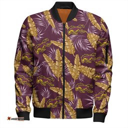 Amazing Aussie Brisbane Broncos Custom Tropical Patterns Brisbane Broncos Bomber Jacket