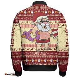 Amazing Aussie Australia Christmas Custom Aussie Christmas Santa Summer Vibes Bomber Jacket