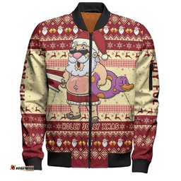 Amazing Aussie Australia Christmas Custom Aussie Christmas Santa Summer Vibes Bomber Jacket