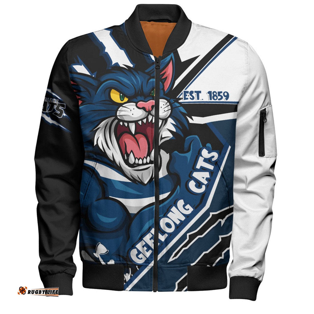 Amazing Aussie Geelong Cats Battlefield Glory Gear Bomber Jacket