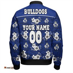 Amazing Aussie Canterbury Bankstown Bulldogs Custom Bulldogs With Maori Patterns Bomber Jacket