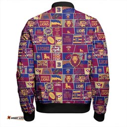 Amazing Aussie Brisbane Lions Legacy Of The Pride Comic Style Bomber Jacket