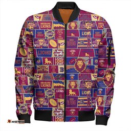 Amazing Aussie Brisbane Lions Legacy Of The Pride Comic Style Bomber Jacket
