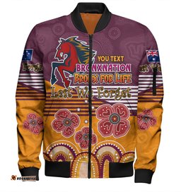 Amazing Aussie Brisbane Broncos Anzac Custom Anzac Day Bronxnation for Life Bomber Jacket