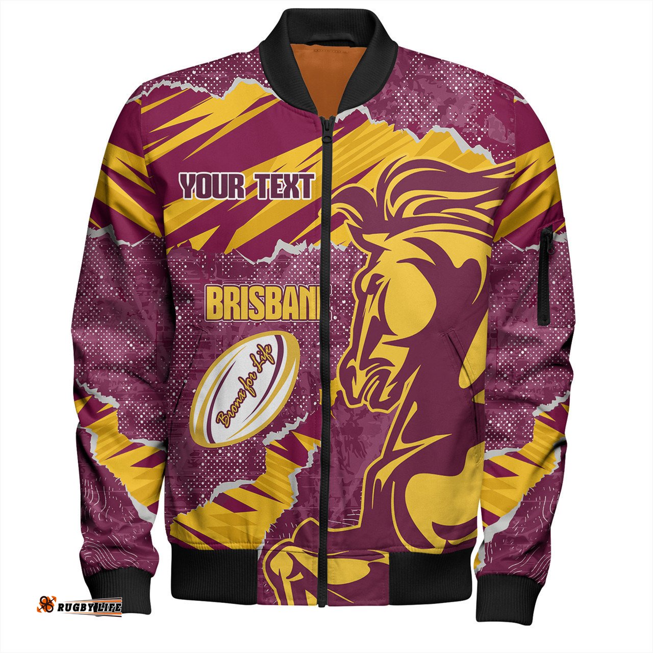 Amazing Aussie Brisbane Broncos Theme Song Bomber Jacket
