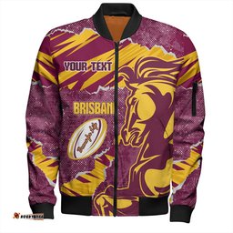 Amazing Aussie Brisbane Broncos Theme Song Bomber Jacket