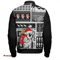 Amazing Aussie Australia Koala Wonderland Christmas Black Bomber Jacket