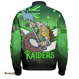 Amazing Aussie Canberra Raiders Canberra Raiders Mascot With Australia Flag Bomber Jacket