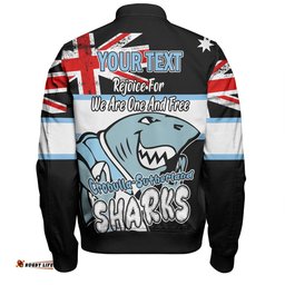 Amazing Aussie Cronulla Sutherland Sharks Happy Australia Day We Are One And Free V2 Bomber Jacket