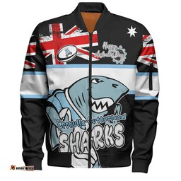 Amazing Aussie Cronulla Sutherland Sharks Happy Australia Day We Are One And Free V2 Bomber Jacket