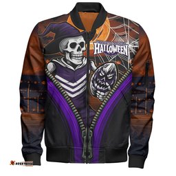 Amazing Aussie Fremantle Halloween Night Reaper Bomber Jacket