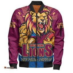 Amazing Aussie Brisbane Lions Final Clash Battle Edition Bomber Jacket