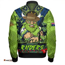 Amazing Aussie Canberra Raiders Ripped Legacy Of The Game The ANZAC Spirit Lives On Bomber Jacket