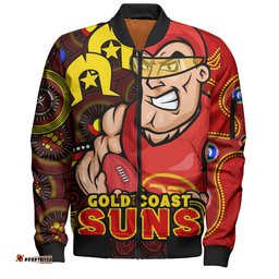 Amazing Aussie Gold Coast SUNS NAIDOC Spirit Of Country Bomber Jacket