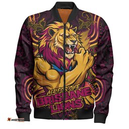 Amazing Aussie Brisbane Lions Spirit Warriors Of The Game Bomber Jacket