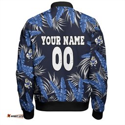 Amazing Aussie Canterbury Bankstown Bulldogs Custom Tropical Patterns Bulldogs Bomber Jacket