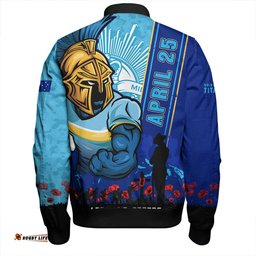 Amazing Aussie Gold Coast Titans Anzac Day Lest We Forget Strong Fighting Spirit Bomber Jacket