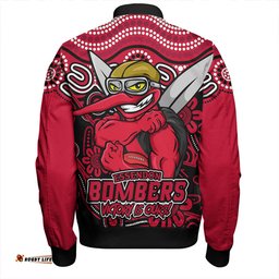 Amazing Aussie Essendon Aboriginal Inspired Tough Fan Football For Life Bomber Jacket